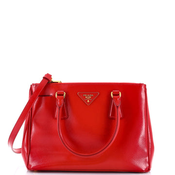 Prada Double Zip Lux Tote Vernice