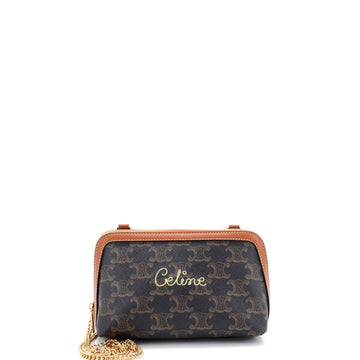 Celine Zip Around Chain Clutch