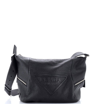 Prada Triangle Logo Embossed Side Zip