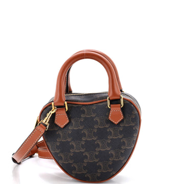 Celine Heart Bag Triomphe Coated Canvas
