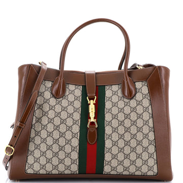Gucci Jackie Web Tote Gg Canvas And