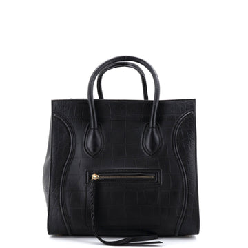 Celine Phantom Bag Crocodile Embossed