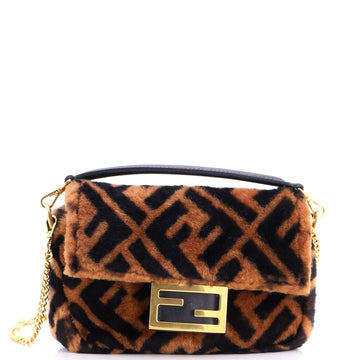 Fendi Baguette Nm Bag Zucca Shearling