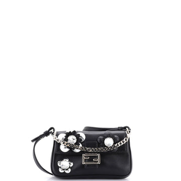 Fendi Baguette Bag Embellished Leather