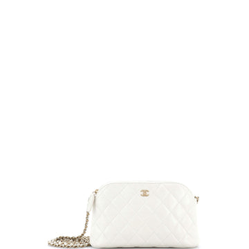 Chanel Cc Dome Zip Clutch With Chain