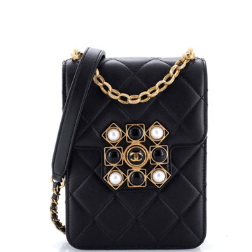Chanel Resin And Pearl Cc Flap Bag