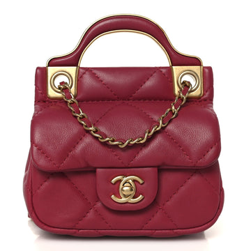 Chanel Calfskin Quilted Lady Handle Flap