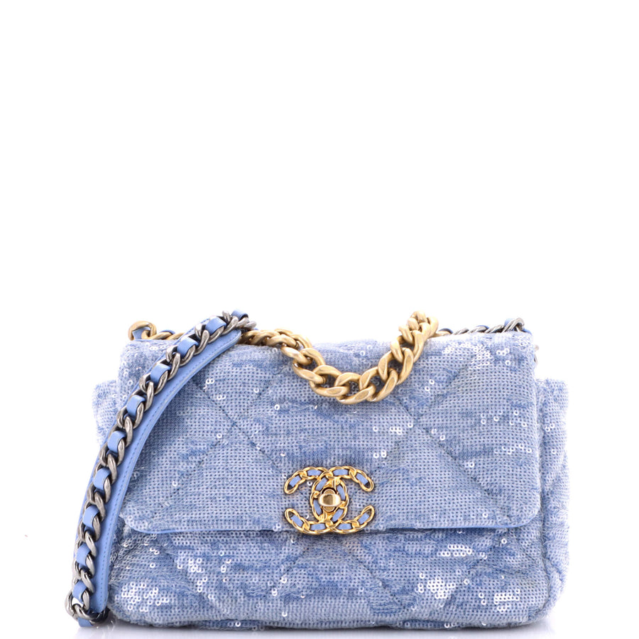 Chanel 19 Flap Bag Quilted Sequins