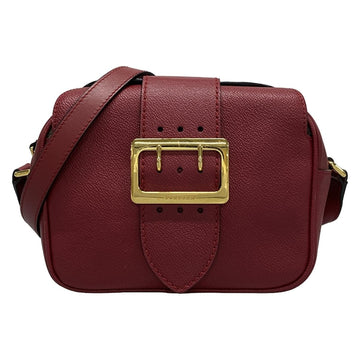 Burberry Shoulder Bag Red Leather