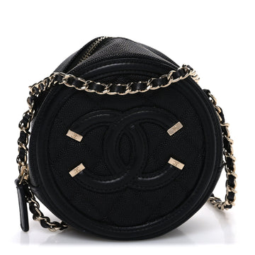 Chanel Caviar Quilted Round Filigree