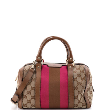 Gucci Vintage Web Boston Bag Gg Canvas