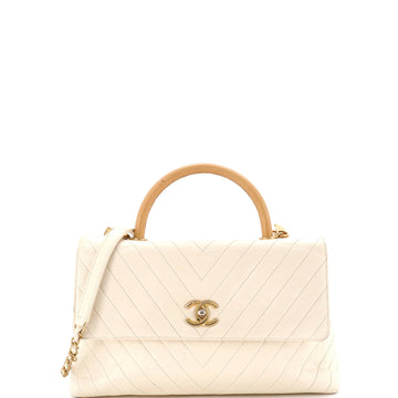 Chanel Coco Top Handle Bag Chevron