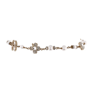 Chanel Cc Flowers Chain Choker Necklace