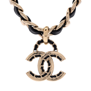 Chanel Woven Chain Cc Pendant Chunky