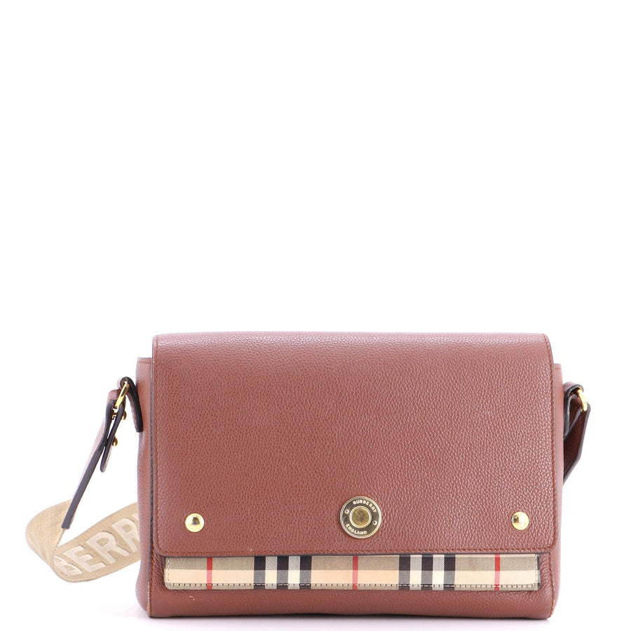 Burberry Note Crossbody Bag Leather With