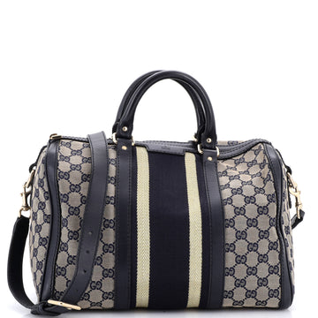 Gucci Vintage Web Boston Bag Gg Canvas