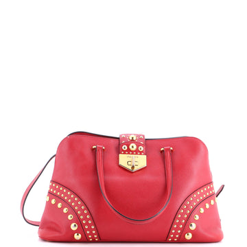 Prada Convertible Turnlock Dome Satchel