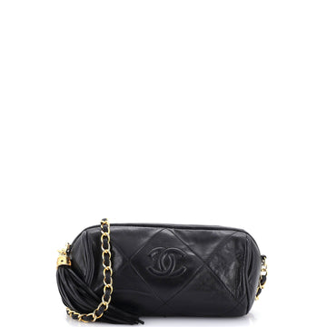 Chanel Vintage Diamond Cc Barrel Bag