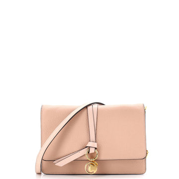 Chloe Alphabet Chain Clutch Bag Leather