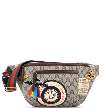 Gucci Courrier Zip Belt Bag Gg Coated