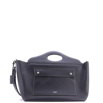Burberry Soft Pocket Tote Leather Small