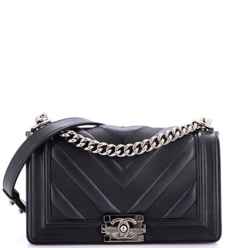 Chanel Boy Flap Bag Perforated Chevron