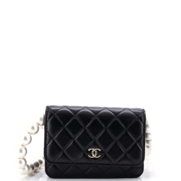 Chanel Pearl Strap Cc Wallet On Chain