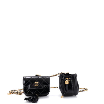 Chanel Double Pouch Chain Belt Bag