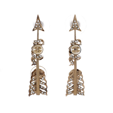 Chanel Cc Arrow Earrings Metal With
