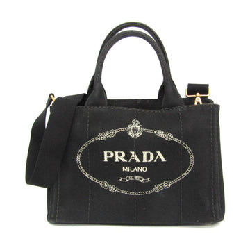 Prada Canapa Convertible Tote Canvas