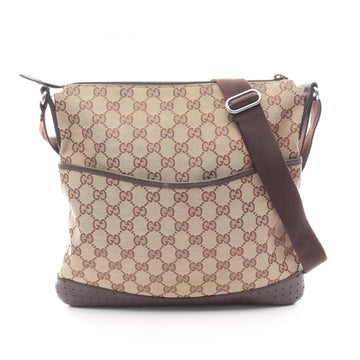 Gucci Zip Messenger Bag Gg Canvas With