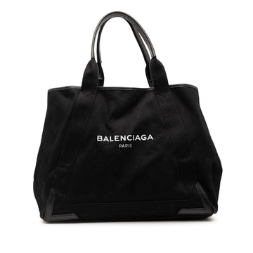 Balenciaga Navy Cabas Leather Medium