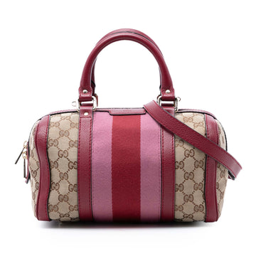 Gucci Vintage Web Boston Bag Gg Canvas
