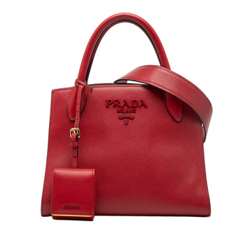 Prada Monochrome Tote Saffiano With City