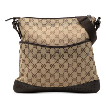 Gucci Zip Messenger Bag Gg Canvas With