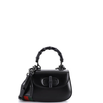 Gucci Bamboo Top Handle Bag Leather Mini