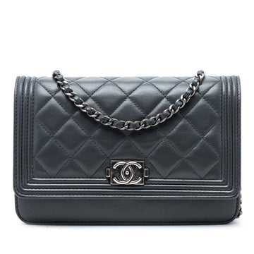 Chanel Boy Wallet On Chain Quilted