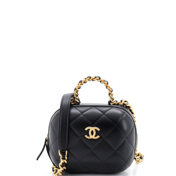 Chanel Cc Bubble Top Handle Vanity Case