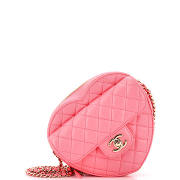 Chanel Cc In Love Heart Bag Quilted