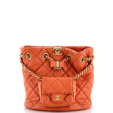 Chanel Cc Pocket Chain Bucket Backpack