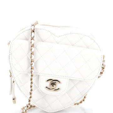 Chanel Cc In Love Heart Bag Quilted