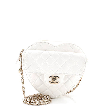 Chanel Cc In Love Heart Bag Quilted