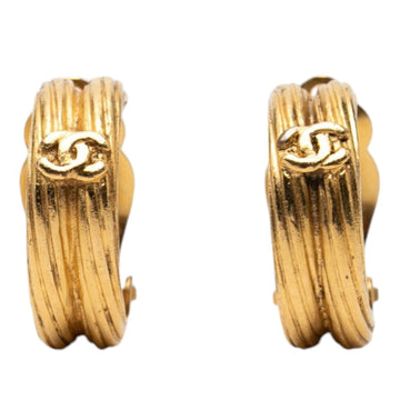 Chanel Cc Logo Clip-On Earrings Metal