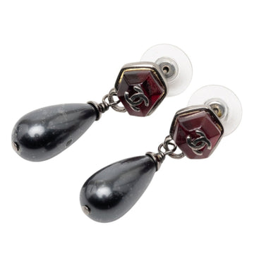 Chanel Cc Logo Earrings Silver-Tone
