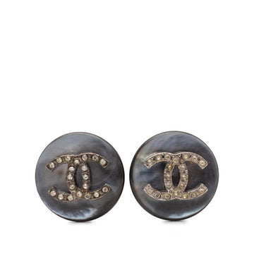 Chanel Cc Logo Round Clip-On Earrings