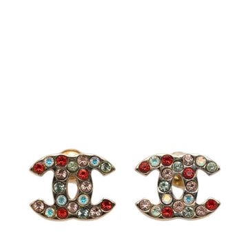 Chanel Cc Logo Stud Earrings Metal