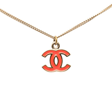 Chanel Cc Logo Pendant Necklace Metal