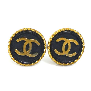 Chanel Cc Logo Clip-On Earrings Gold-