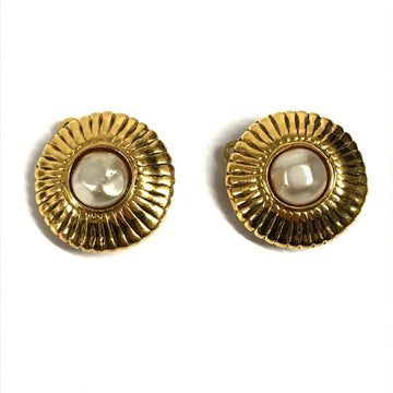 Chanel Vintage Clip-On Earrings Pearl