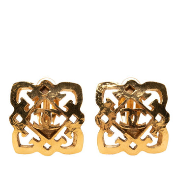 Chanel Cc Logo Clip-On Earrings Metal